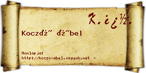 Koczó Ábel névjegykártya